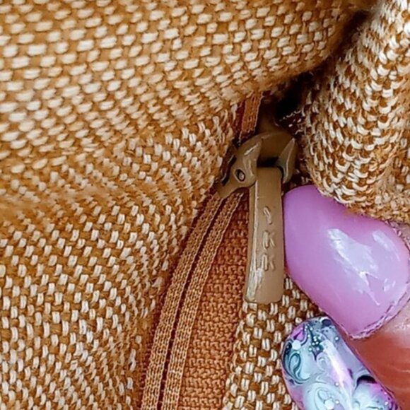 Doncaster Women's 12 Pants Linen Blend Gold High-Waisted Straight Leg Trousers - Picture 5 of 11